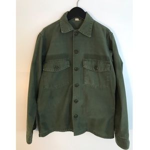 vintage military jacket shirt medium
